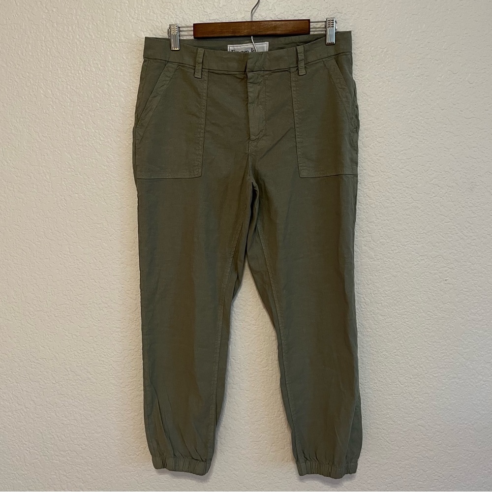 Frank & Eileen Jameson Cotton Flax Sage Green Jogger Pants 10